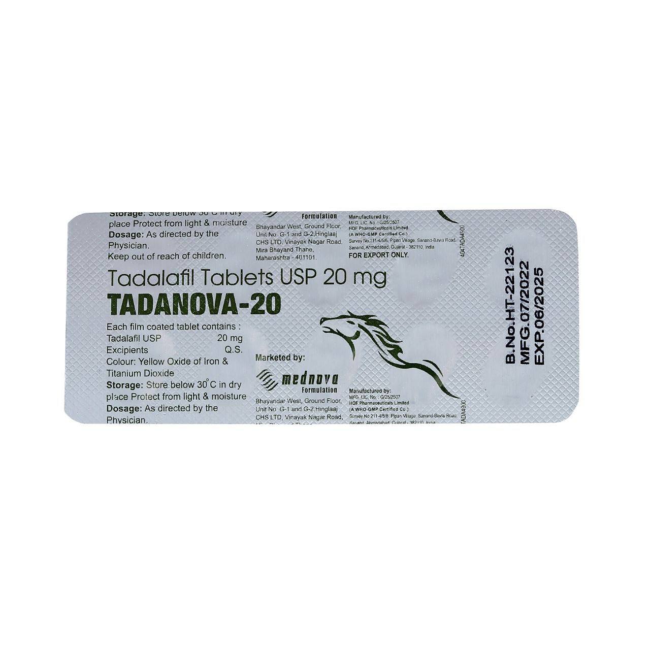 Tadanova 20mg